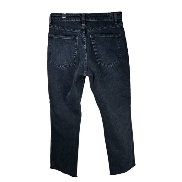 Topshop 28 Crop Jeans Dark Wash Straight Leg Casual - Picture 1 of 3